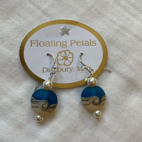 NWT Handmade Glass Earrings 🌊☀️ - Picture 3 of 3